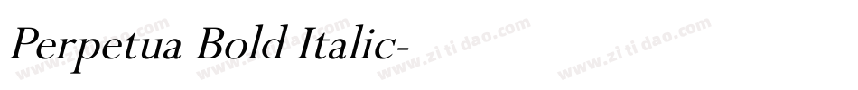 Perpetua Bold Italic字体转换
